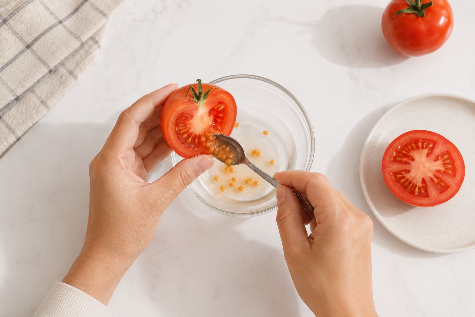 Extract tomato seeds