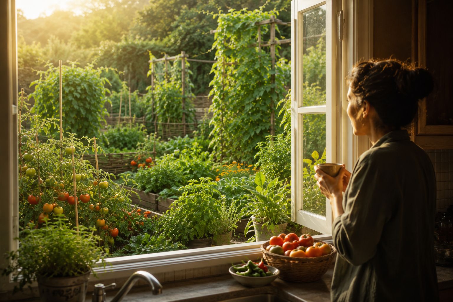 abundant garden image