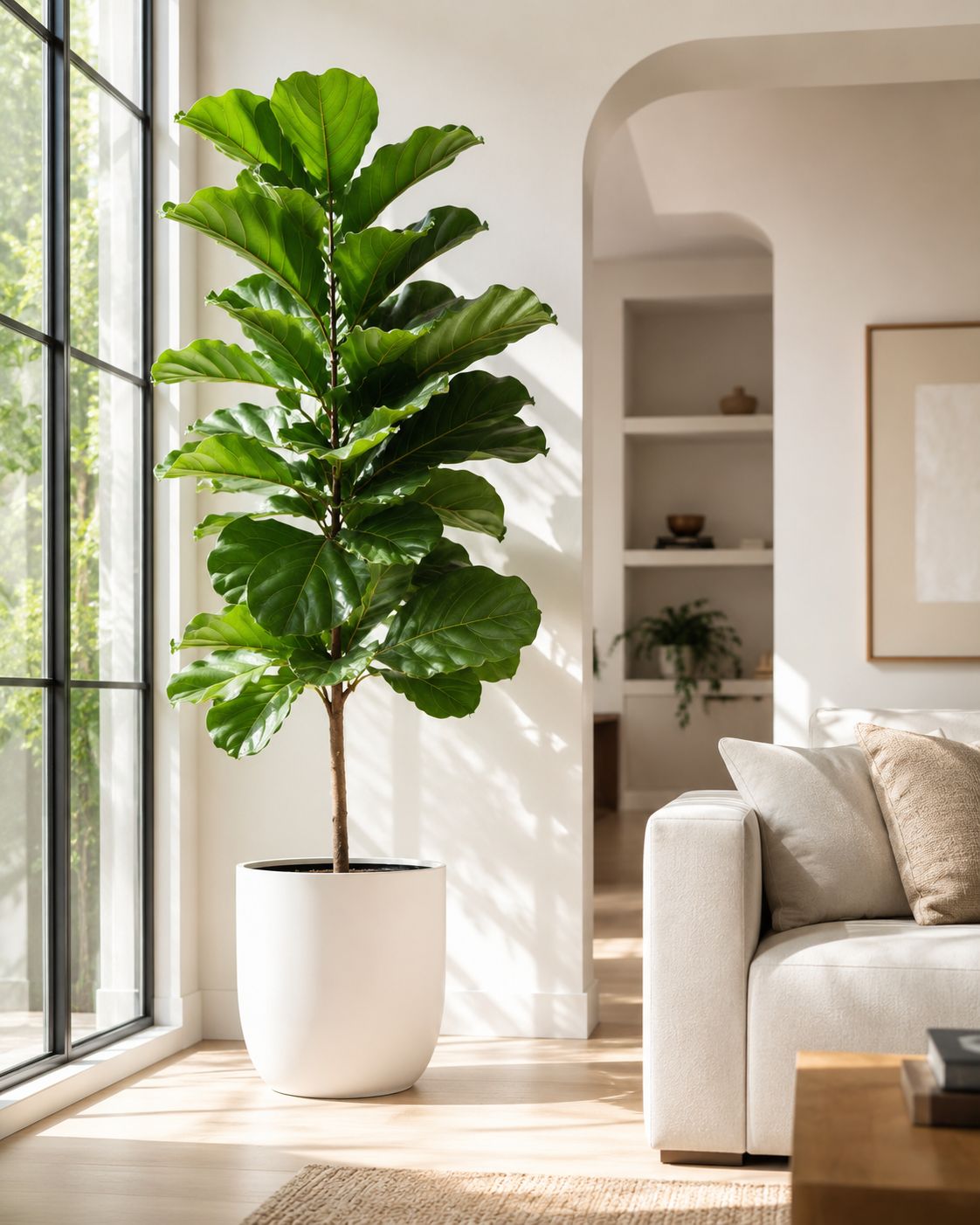 Ficus near bright window indoors