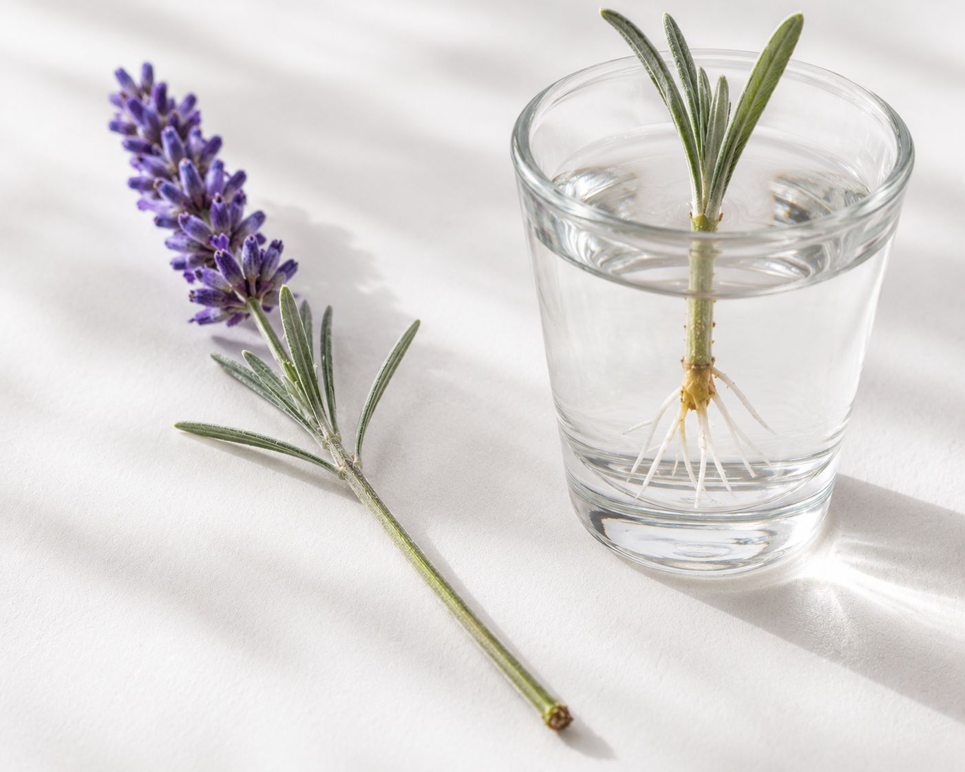 Lavender cutting ready to plant
