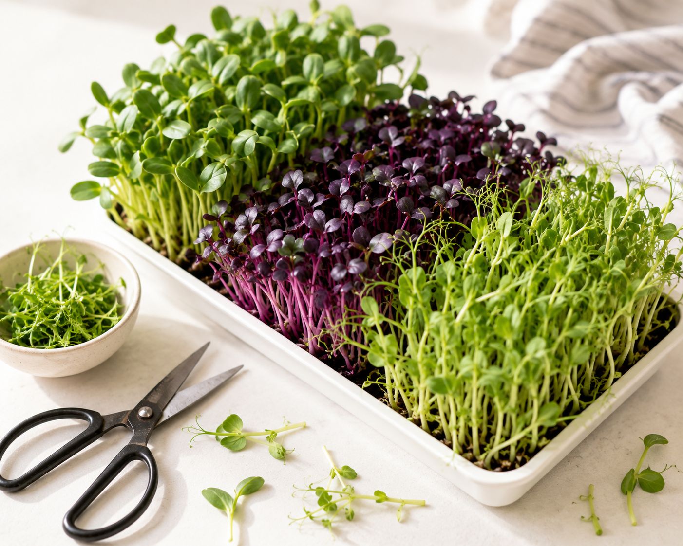 How to Grow Microgreens at Home (Harvest in 7 Days, No Soil Needed)