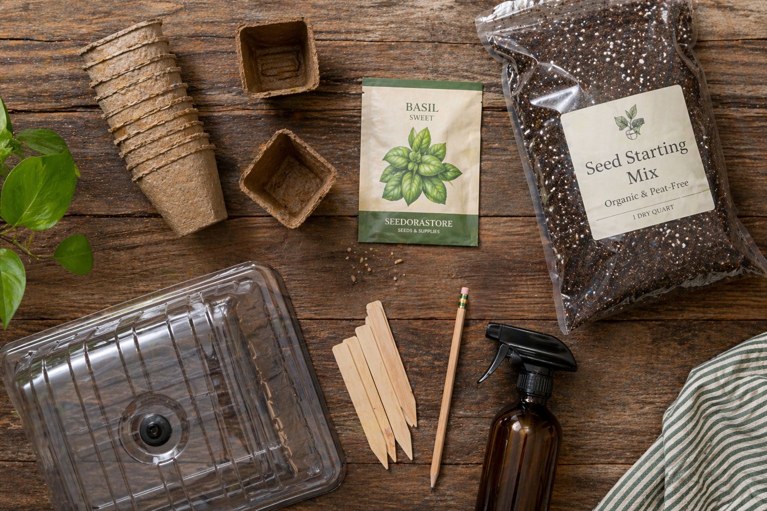 Filling a small terracotta pot