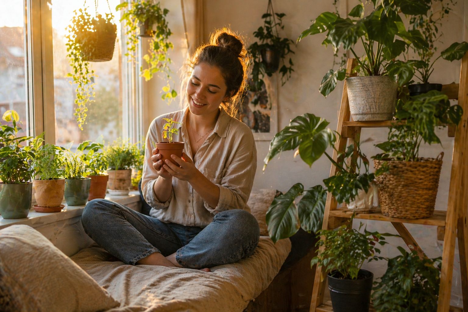 A cozy, well-lit home interior