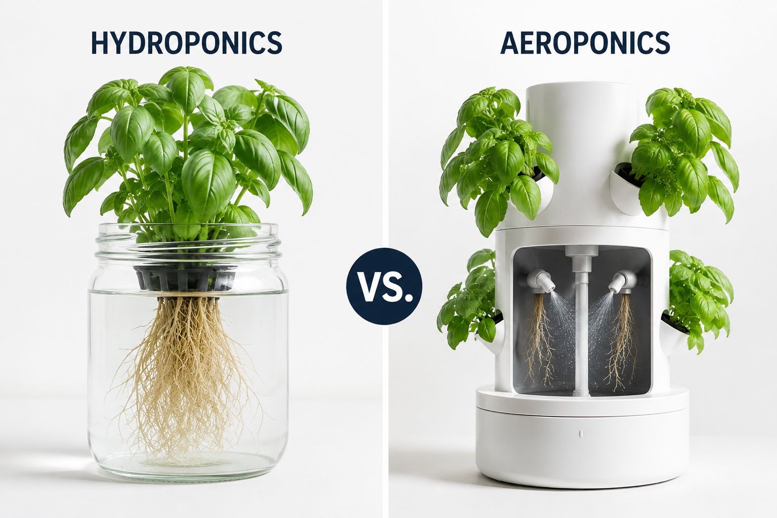 Hydroponics vs Aeroponics