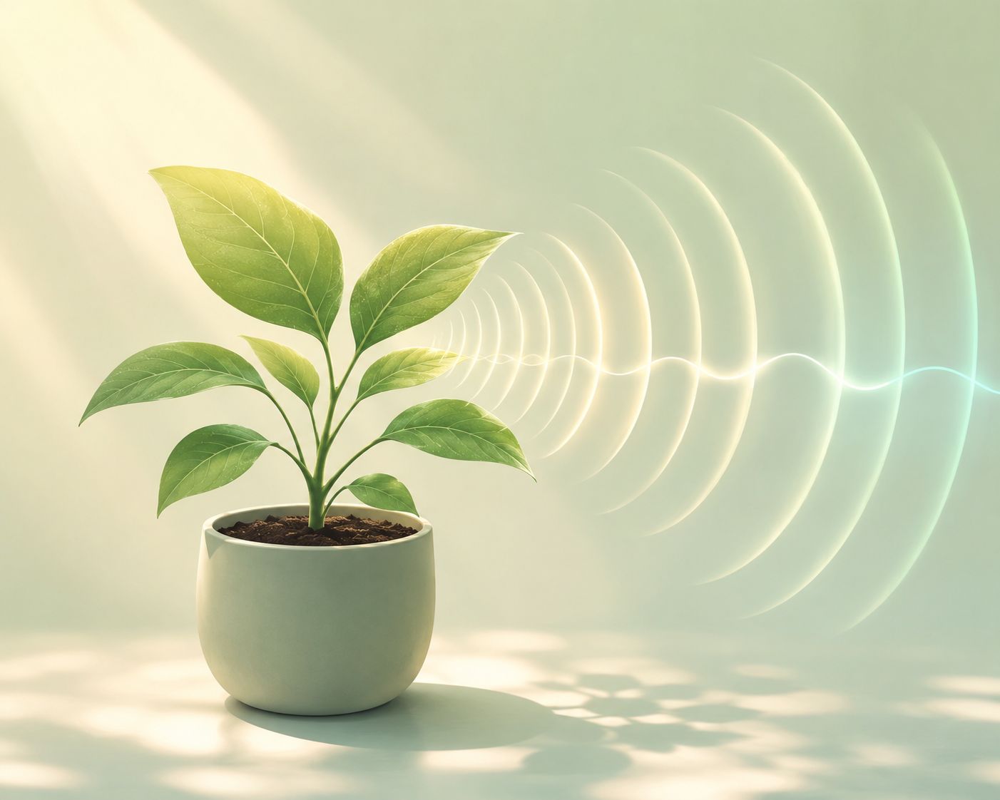 Sound waves from stressed plant