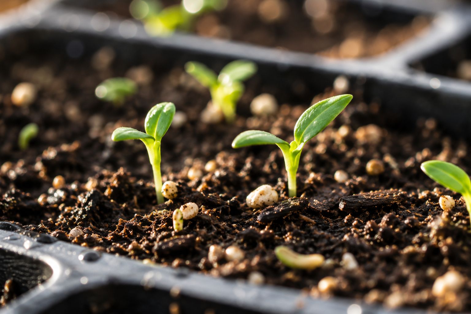 Sprouting seedlings